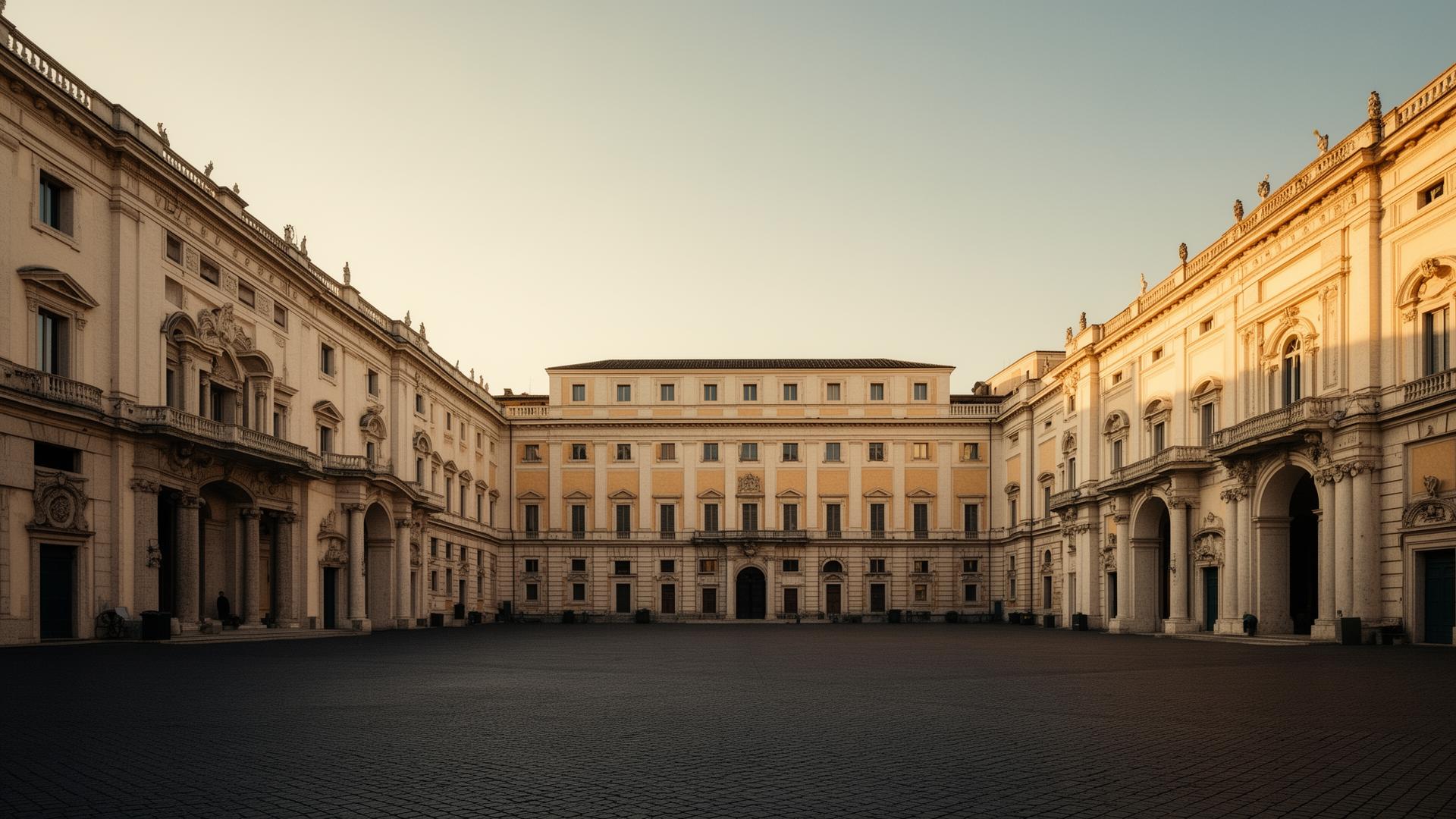 Quiet Italian piazza at golden hour — ItalyPath